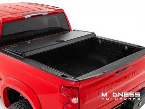 GMC Sierra 1500 Bed Cover - Tri-Fold - Flip Up - Hard Cover - 5'10" Bed GMC Sierra 1500 Bed Cover - Tri-Fold - Flip Up - Hard Cover - 5'10" Bed